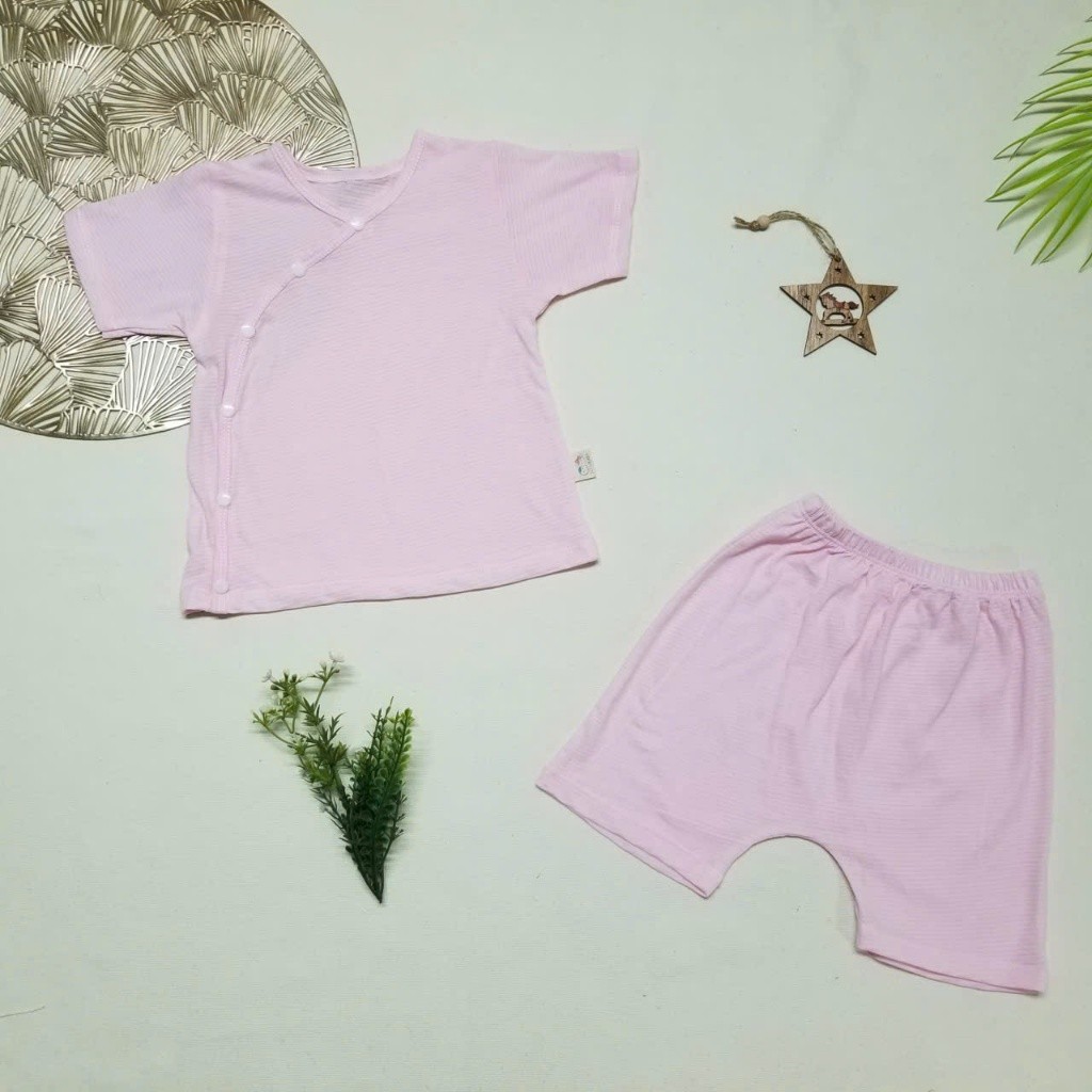 Set Đồ Bộ Cộc Tay Cotton Organic Cho Trẻ Em, Bé Sơ Sinh 3-10Kg - Ảnh 3